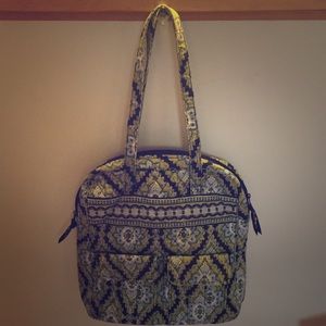 Green and navy Vera Bradley tote